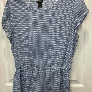 Ann Taylor Blue and White Blouse